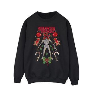 Netflix Mens Stranger Things Christmas Demogorgon Sweatshirt / Black